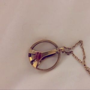 Low luv by Erin Wasson cage peace sign necklace